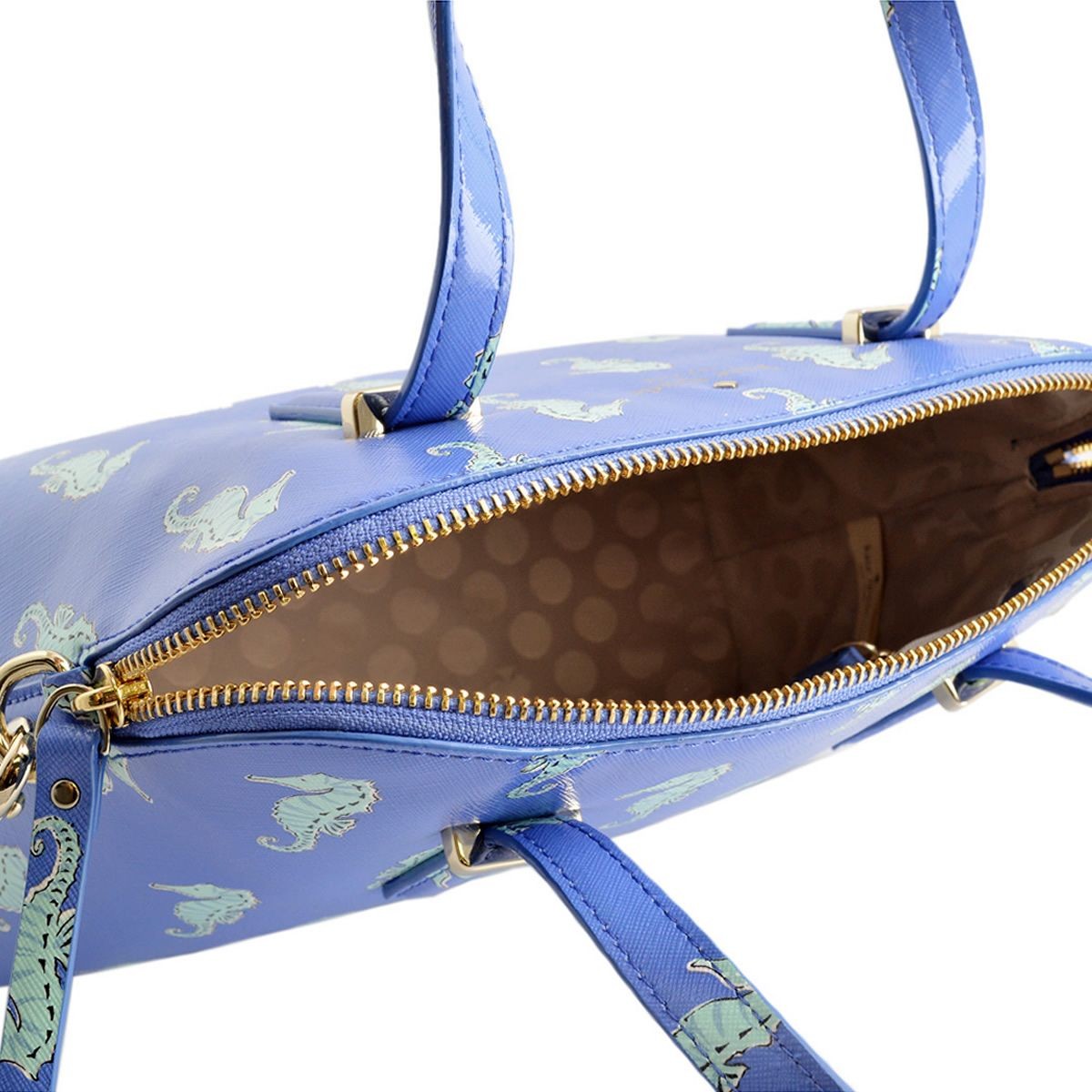 ケイトスペード Kate Spade PXRU6896 488 Adventure Blue タツノオトシゴ プリント 2WAY ショルダー ハンドバッグ Cedar Street Seahorses Maise