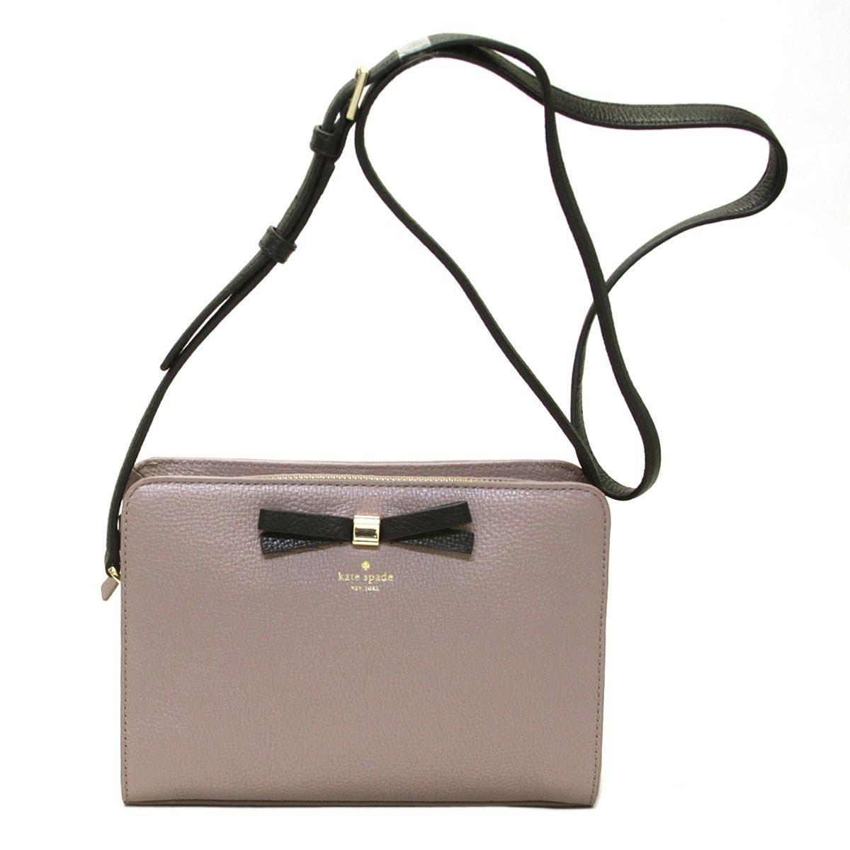 ケイトスペード Kate Spade PXRU6777 221 Porcini/Black リボンモチーフ ショルダーバッグ クロスボディ Henderson Street Fannie