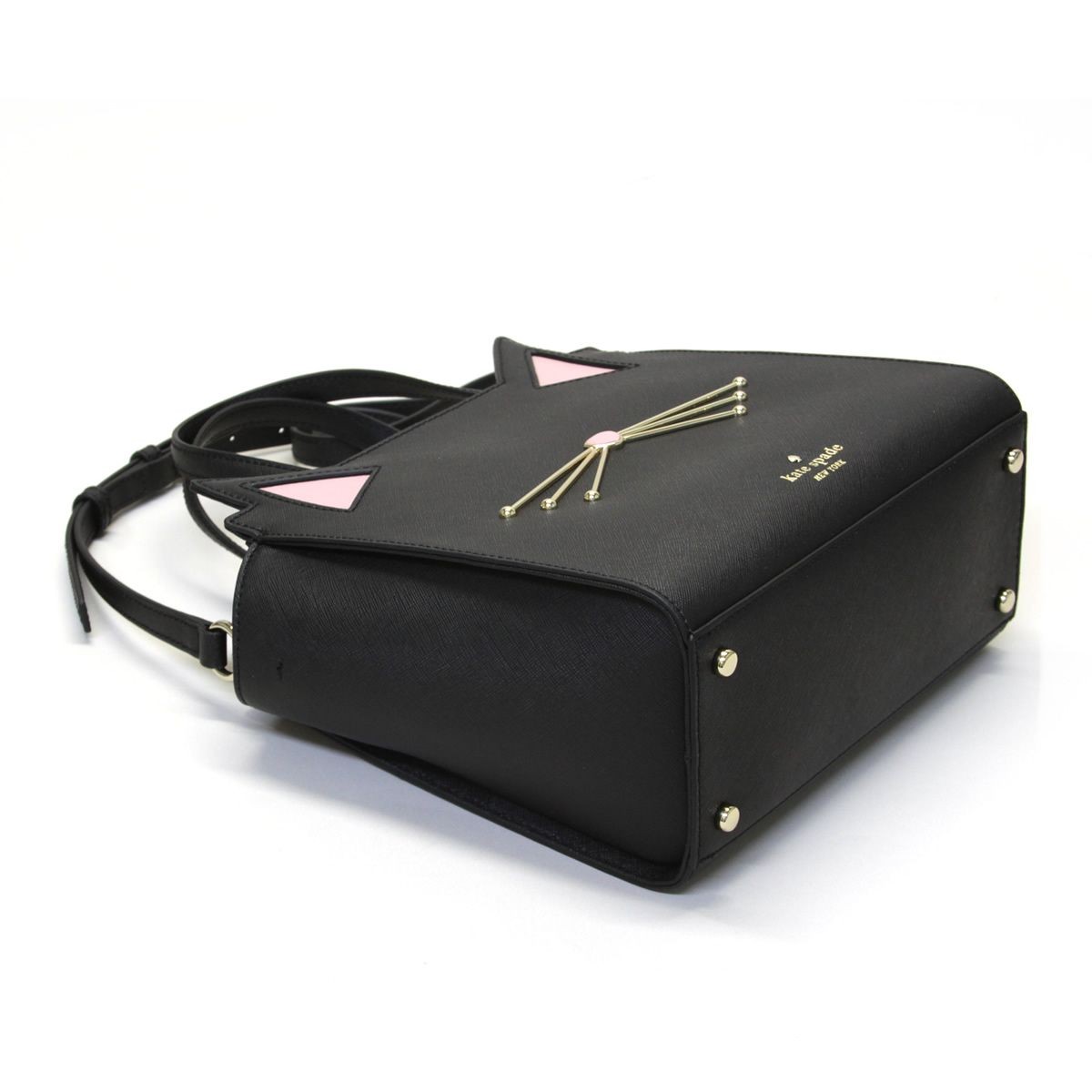 ケイトスペード Kate Spade PXRU7047 001 Black ネコモチーフ ネコ型 2WAY ショルダー ハンドバッグ Jazz Things Up Cat Small Hayden