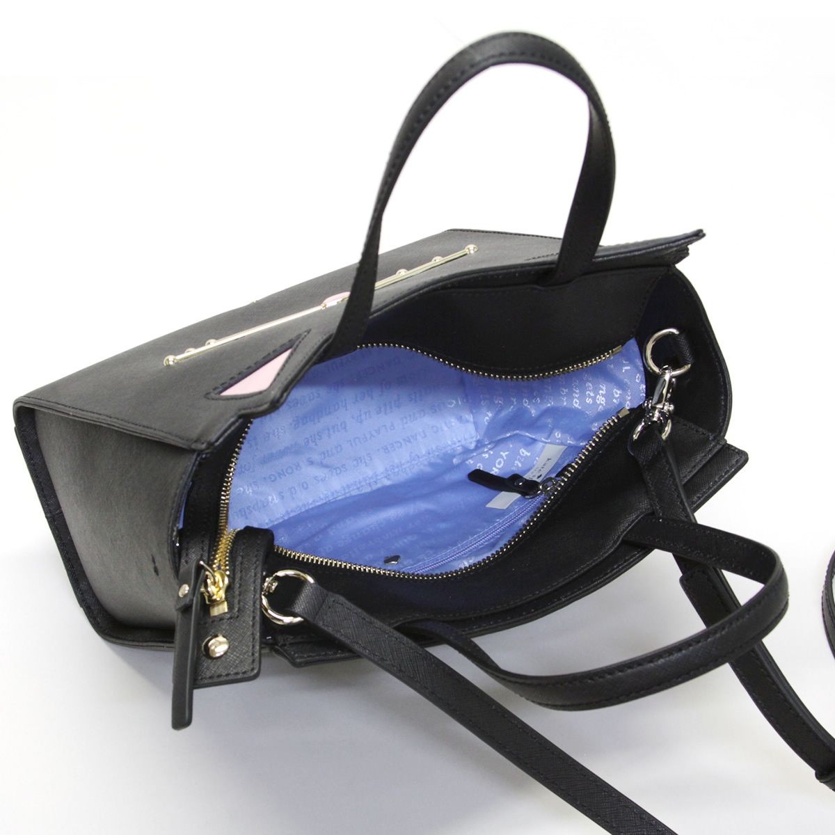 ケイトスペード Kate Spade PXRU7047 001 Black ネコモチーフ ネコ型 2WAY ショルダー ハンドバッグ Jazz Things Up Cat Small Hayden