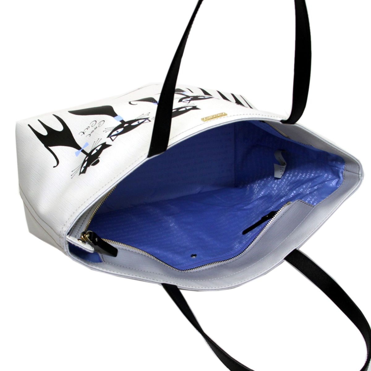 ケイトスペード Kate Spade PXRU7048 974 Multi 猫 ネコプリント ビジューアイ 底面リボン ショルダー・トートバッグ Jazz Things Up Cool Cat Francis