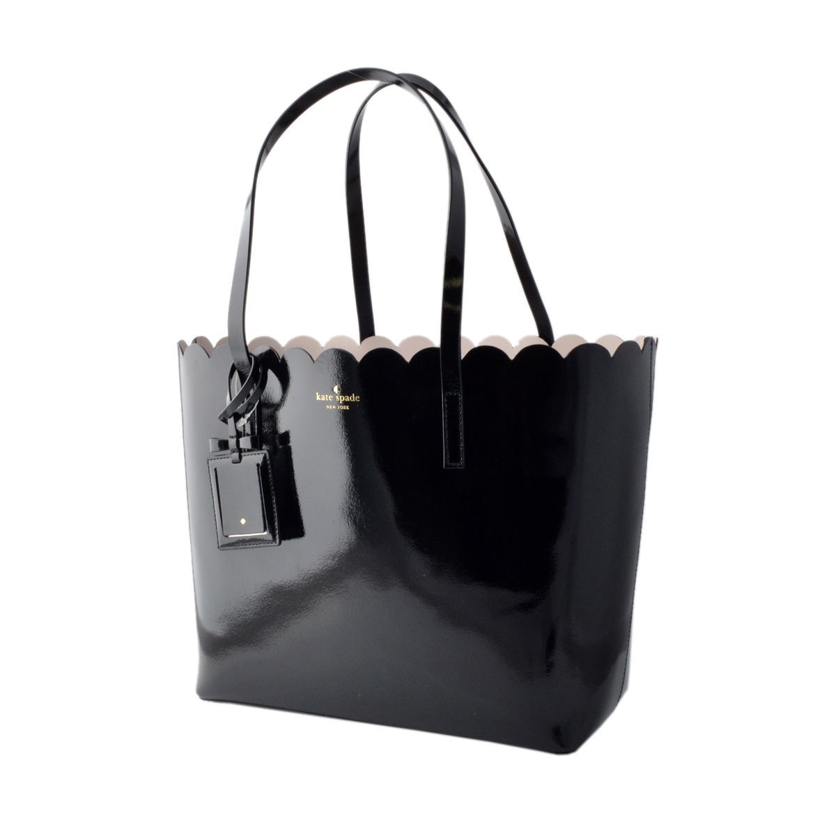 ケイトスペード Kate Spade PXRU7061 290 スカラップデザイン 内外バイカラー トートバッグ LILY AVENUE PATENT carrigan