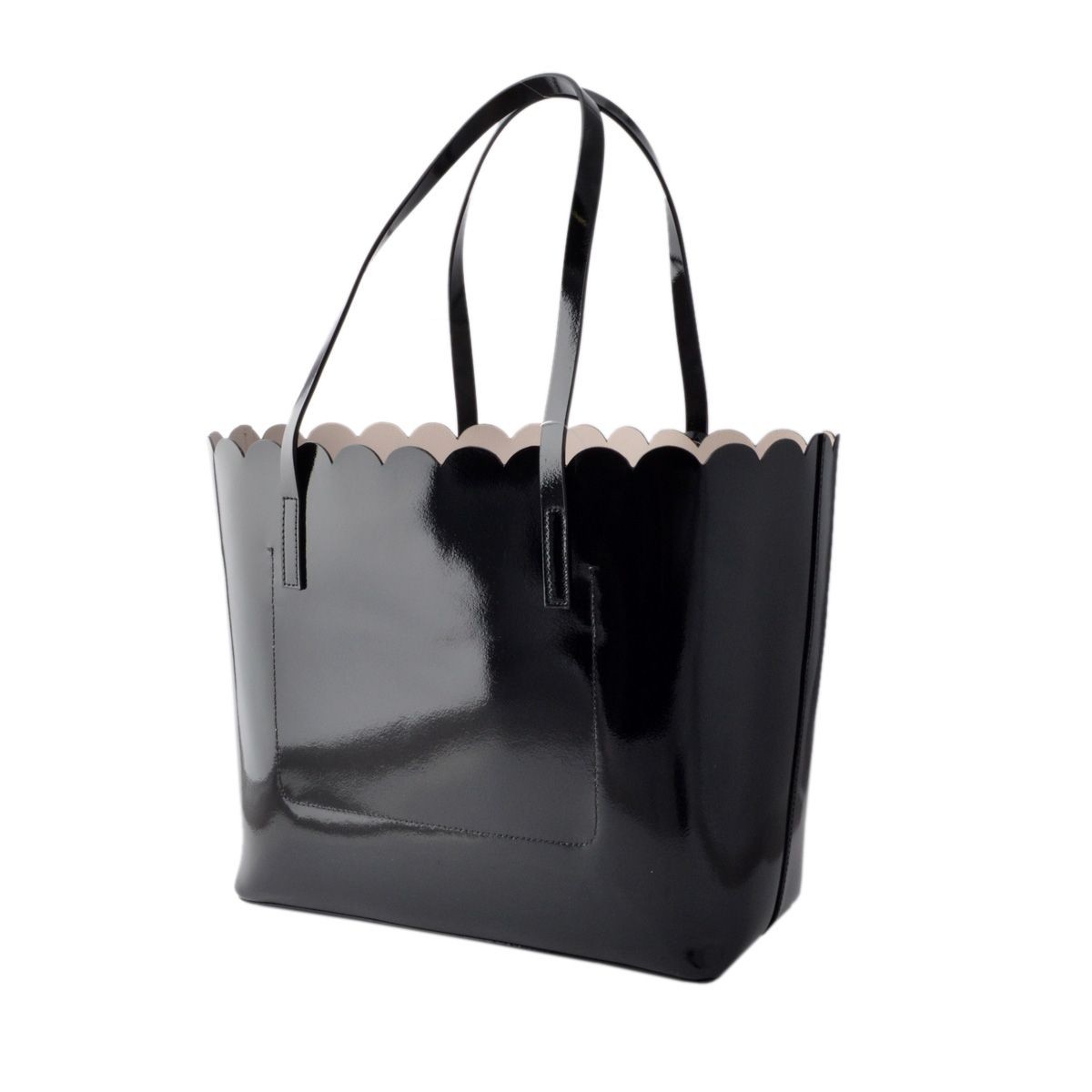 ケイトスペード Kate Spade PXRU7061 290 スカラップデザイン 内外バイカラー トートバッグ LILY AVENUE PATENT carrigan