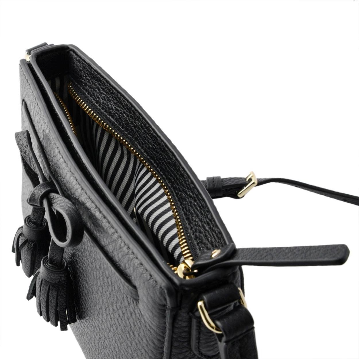 ケイトスペード Kate Spade PXRU7594 001 フリンジリボン付 ミニ ショルダーバッグ クロスボディ HAYES STREET eniko