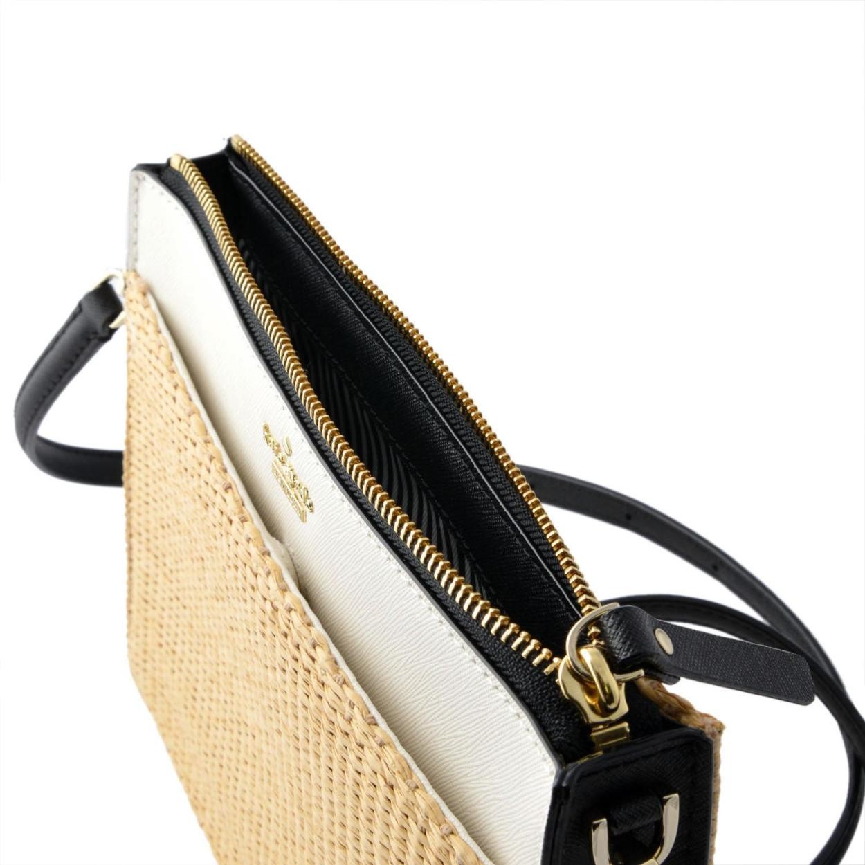 ケイトスペード Kate Spade PXRU7529 001 ショルダーストラップ付 かごバッグ クラッチバッグにも♪ CAMERON STREET STRAW clarise