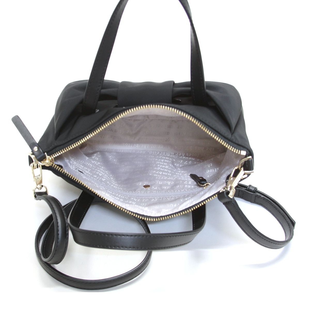 ケイトスペード Kate Spade PXRU8023 001 リボンモチーフ 2WAY ショルダー トートバッグ HARING LANE jan