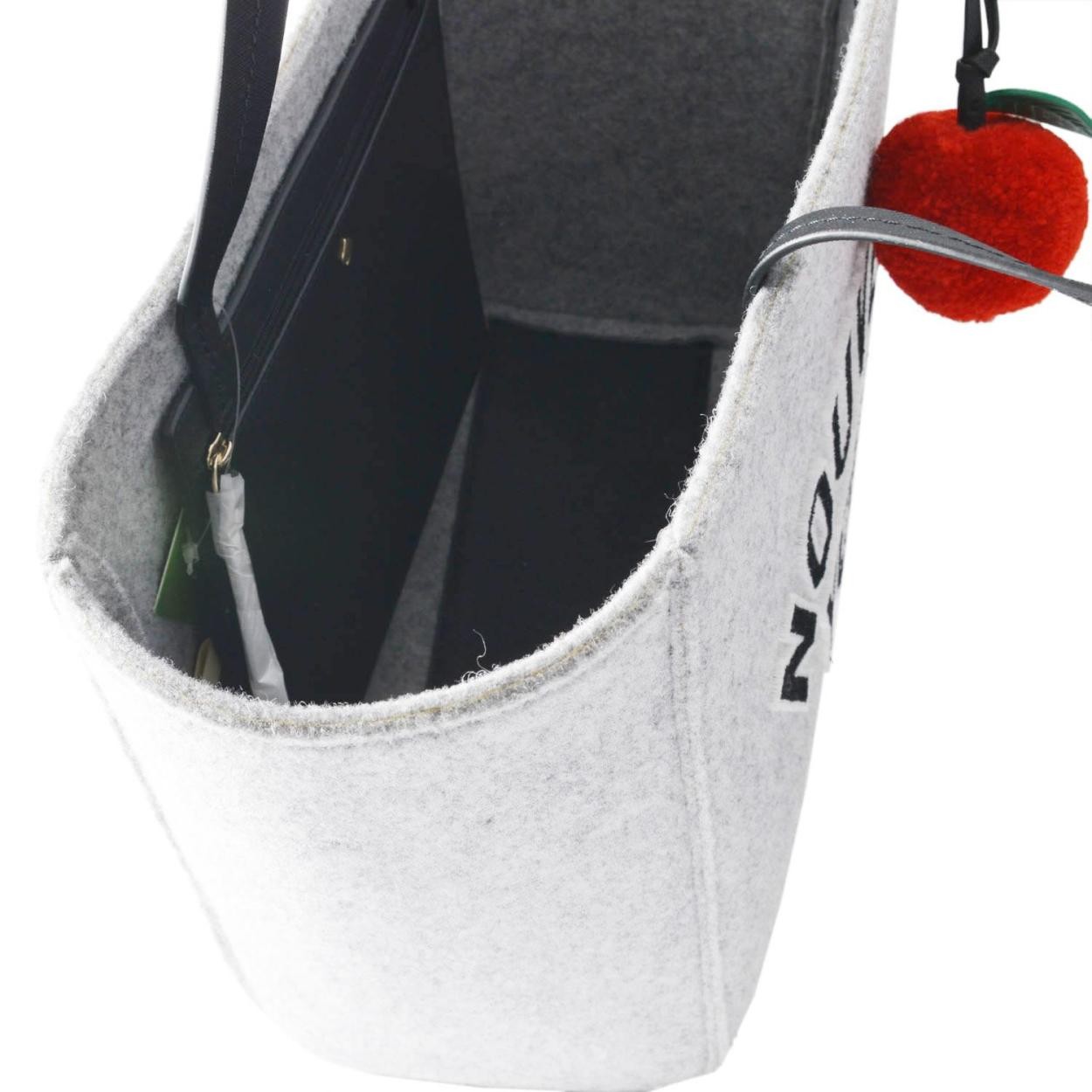 ケイトスペード Kate Spade PXRU8115 027 アップルチャーム付 フェルト ショルダー・トートバッグ （A４サイズ対応） NOUVEAU YORK hallie