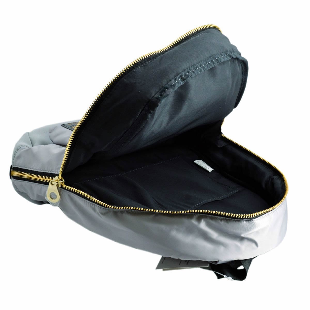 レガートラルゴ Legato Largo  LH-B1021-SGY 高密度ナイロン×ダイバー素材 ゴールドメタルZIP リュックサック バックパック 【通勤通学】【A4】【正規品】