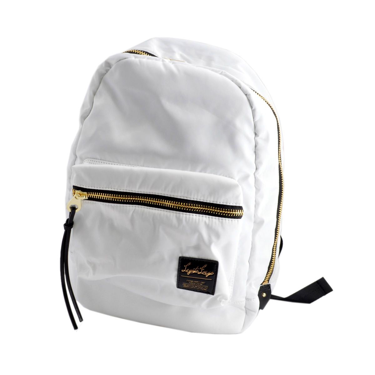 レガートラルゴ Legato Largo  LH-B1021-WH 高密度ナイロン×ダイバー素材 ゴールドメタルZIP リュックサック バックパック 【通勤通学】【A4】【正規品】