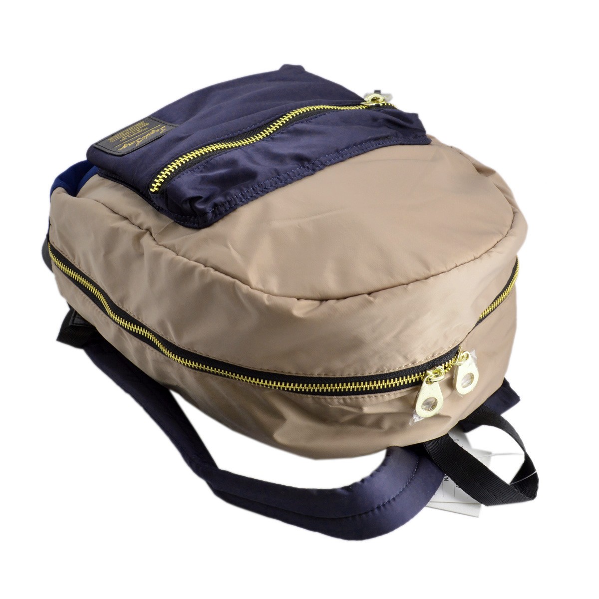 レガートラルゴ Legato Largo  LH-B1027-B/N 高密度ナイロン×ダイバー素材 ゴールドメタルZIP ミニ リュックサック バックパック 【通勤通学】【正規品】