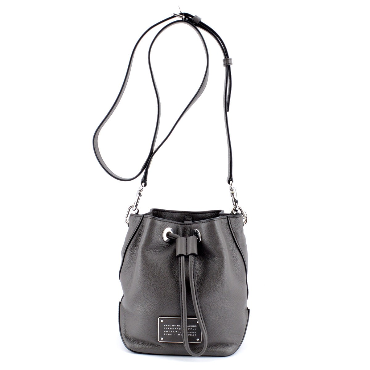 マークバイマークジェイコブス MARC BY MARC JACOBS M0007214-057 Faded Aluminum New Too Hot To Handle Drawstring 巾着ポシェット ミニショルダーバッグ クロスボディ ≪2015AW≫