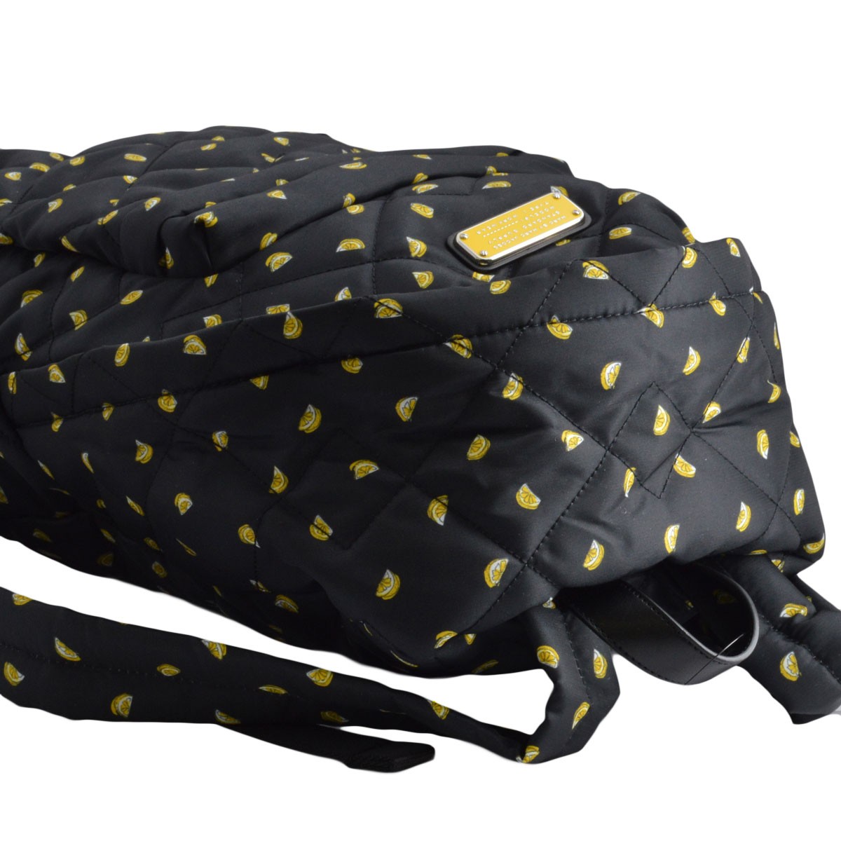 マークバイマークジェイコブス MARC BY MARC JACOBS M0007641 912 Lemon Print Crosby Quilt Nylon Printed Fruit Backpack クロスビー レモン柄 キルティング ナイロン バックパック リュックサック ≪2016SS≫ A4サイズ対応