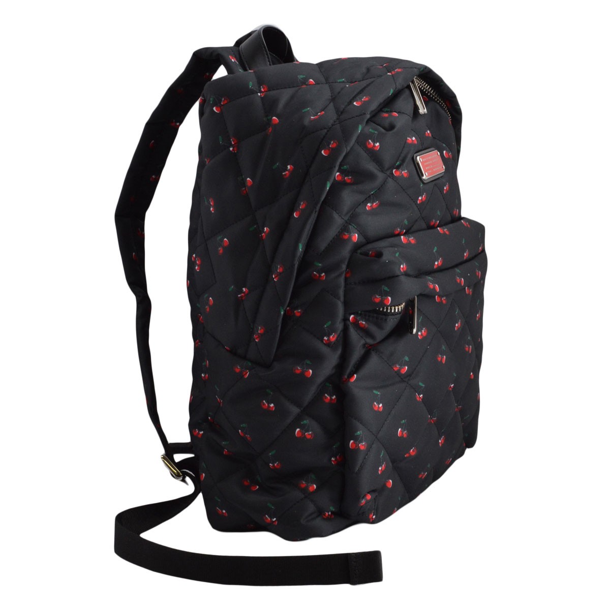 マークバイマークジェイコブス MARC BY MARC JACOBS M0007641 914 Cherry Print Crosby Quilt Nylon Printed Fruit Backpack クロスビー チェリー柄 キルティング ナイロン バックパック リュックサック ≪2016SS≫ A4サイズ対応