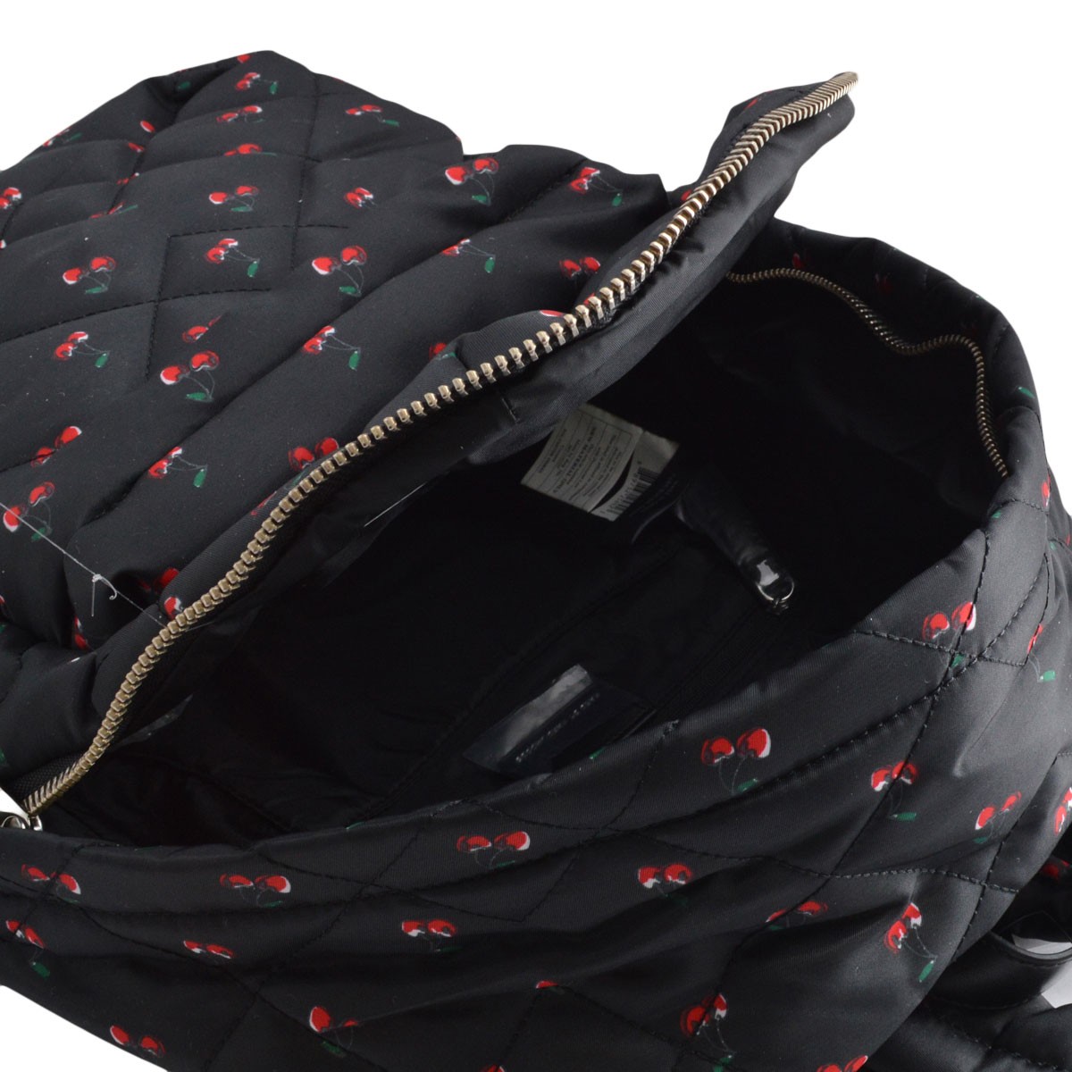 マークバイマークジェイコブス MARC BY MARC JACOBS M0007641 914 Cherry Print Crosby Quilt Nylon Printed Fruit Backpack クロスビー チェリー柄 キルティング ナイロン バックパック リュックサック ≪2016SS≫ A4サイズ対応