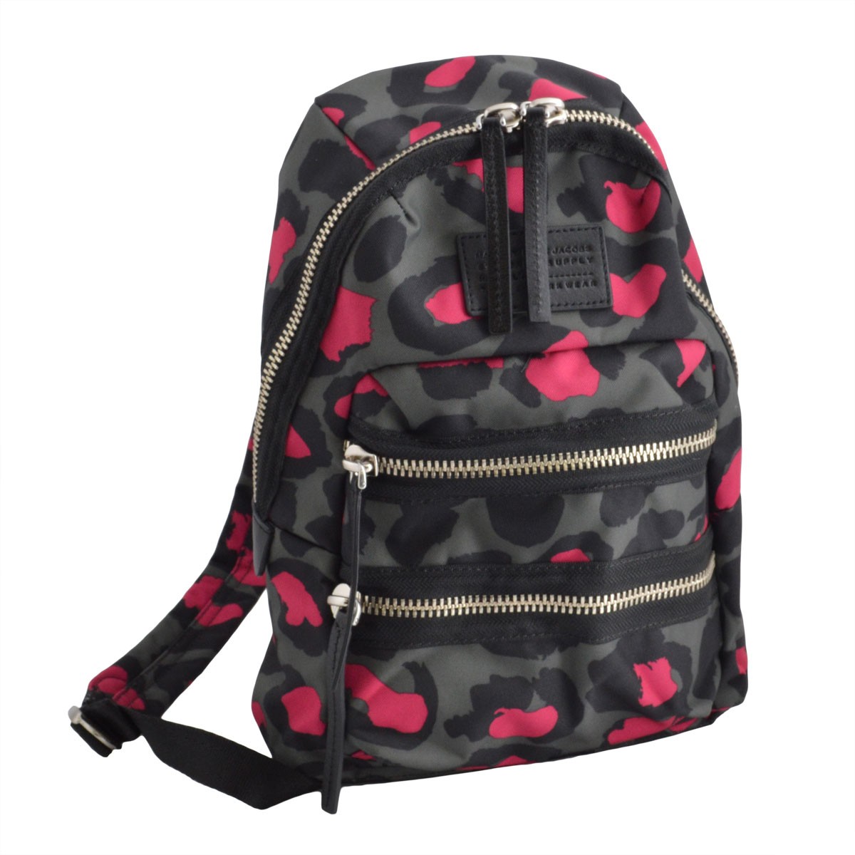 マークバイマークジェイコブス MARC BY MARC JACOBS M0007715 659 Raspberry Sorbet Multi Domo Arigato Printed Leopard Mini Packrat ドーモ アリガト レオパード柄  パックラット ナイロン ミニ バックパック リュックサック ≪2016SS≫