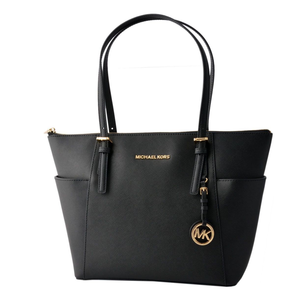 マイケルコース MICHAEL KORS 30F2GTTT8L Black   MKチャーム付 ショルダー・トートバッグ A4サイズ対応 JET SET ITEM