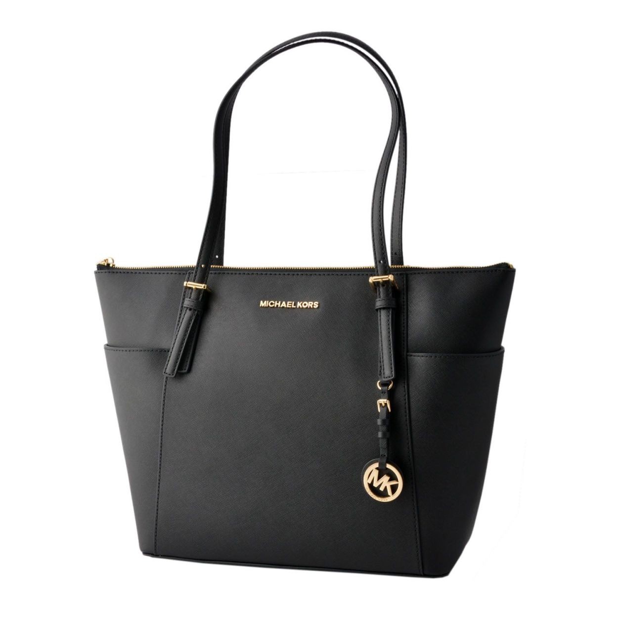 マイケルコース MICHAEL KORS 30F4GTTT9L Black  MKチャーム付 ショルダー・トートバッグ ラージ A4サイズ対応 JET SET ITEM