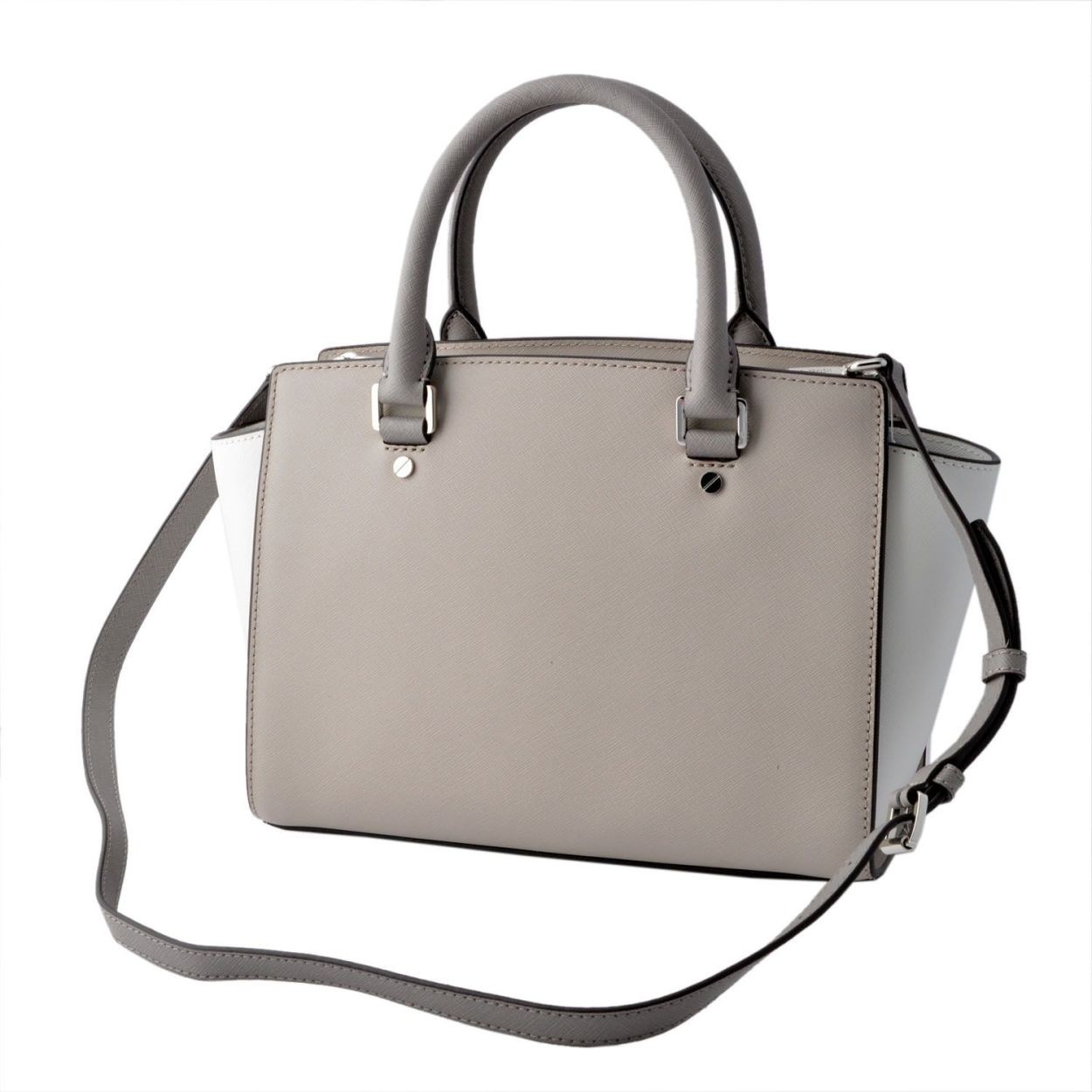 マイケルコース MICHAEL KORS 30F5SLMS2T Cmnt/Wt/Pgry 3配色 2WAY ショルダー・ハンドバッグ ミディアム サッチェルバッグ SELMA TRICOLOR