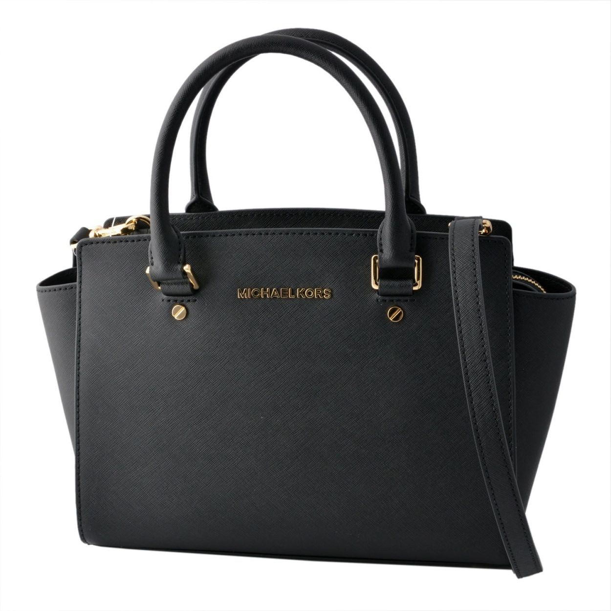 マイケルコース MICHAEL KORS 30S3GLMS2L Black  2WAY ショルダー・ハンドバッグ ミディアム サッチェルバッグ SELMA