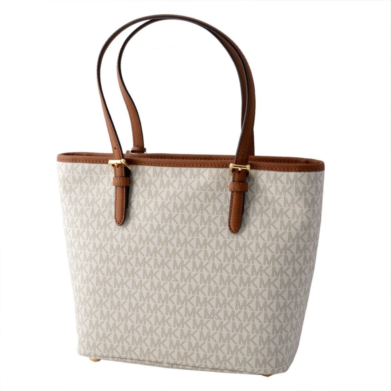 マイケルコース MICHAEL KORS 30S7GTTT8B Vanilla  MKチャーム付 シグネチャー柄 トートバッグ JET SET ITEM