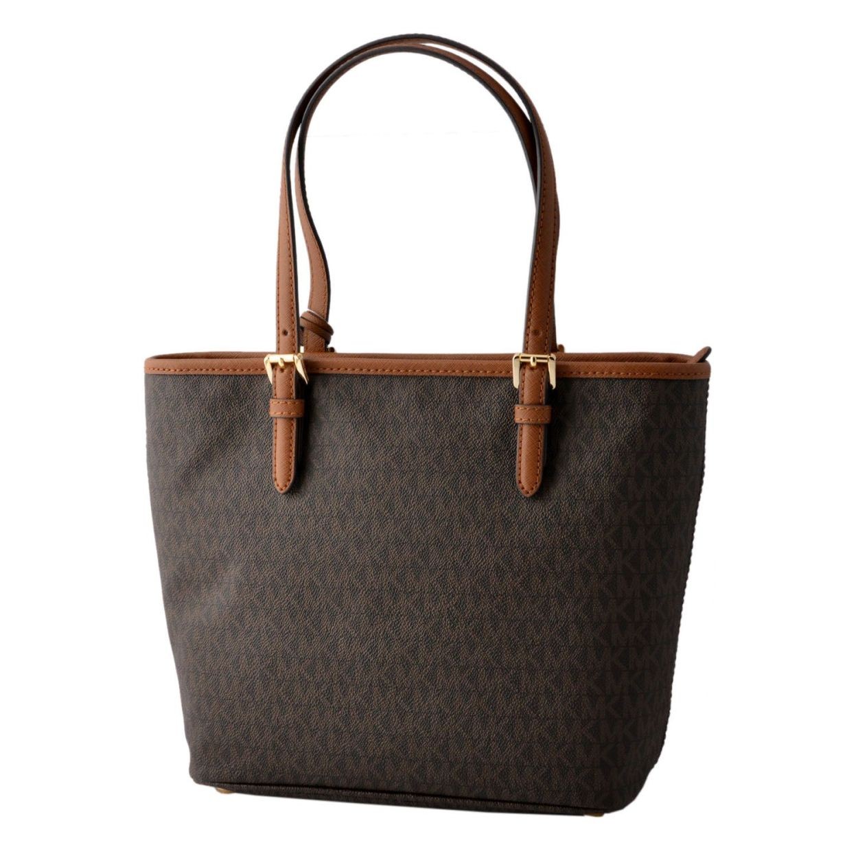 マイケルコース MICHAEL KORS 30S7GTTT8B Brown MKチャーム付 シグネチャー柄 トートバッグ JET SET ITEM