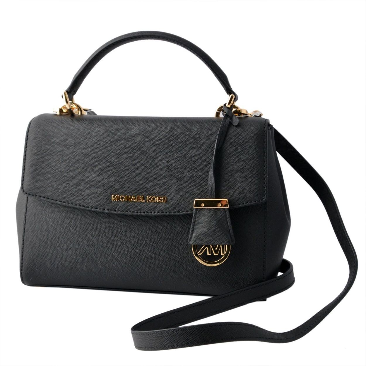 マイケルコース MICHAEL KORS 30T5GAVS2L Black  MKチャーム付 2WAY ショルダー・ハンドバッグ AVA