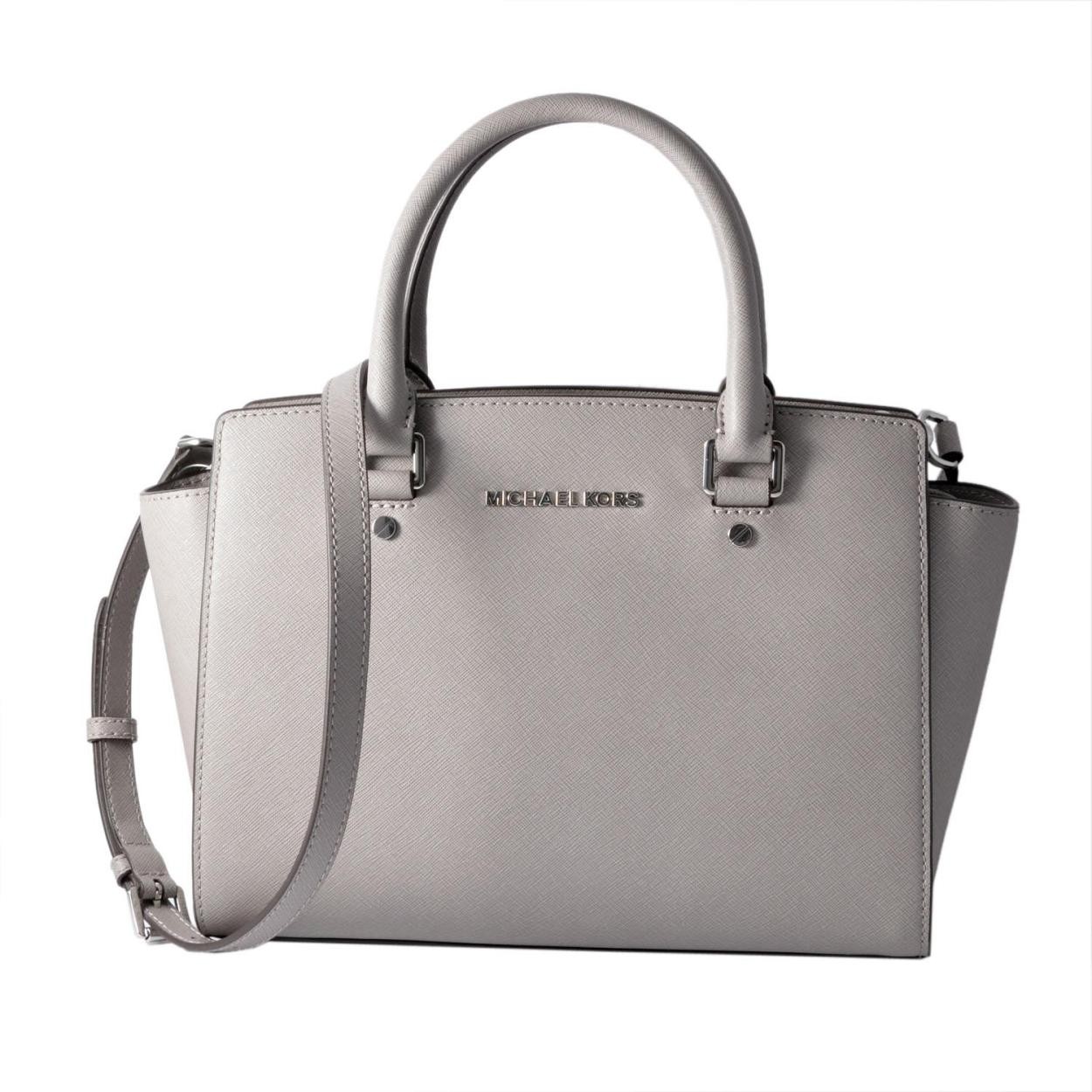 マイケルコース MICHAEL KORS 30T3SLMS2L PEARL GREY 2WAY ショルダー・ハンドバッグ ミディアム サッチェルバッグ SELMA