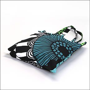 マリメッコ SIIRTOLAPUUTARHA BAG シィールトラプータルハ 菜園モチーフ ファブリック トートバッグ  エコバッグ 063664 160 white/green/turquoise