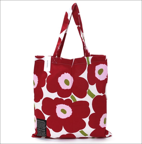 マリメッコ SILVER MEDAL BAG ウニッコ柄 ファブリック トートバッグ  エコバッグ 062420 001 unikko pink
