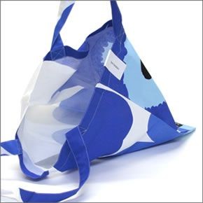 マリメッコ SILVER MEDAL BAG ウニッコ柄 ファブリック トートバッグ  エコバッグ 062420 100 unikko blue