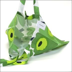 マリメッコ SILVER MEDAL BAG ウニッコ柄 ファブリック トートバッグ  エコバッグ 062420 100 unikko green