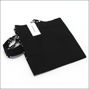 マリメッコ SILVER MEDAL BAG FOKUS フォクス（焦点） ドット柄 ファブリック トートバッグ  エコバッグ 062420 910 E black/white