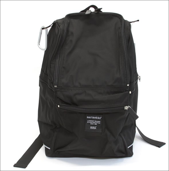マリメッコ BUDDY 026994 999 black ナイロン バックパック リュックサック ショルダーバッグ