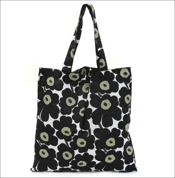 マリメッコ SILVER MEDAL BAG 062420 100 C MINI-UNIKKO ミニウニッコ柄 ファブリック トートバッグ  エコバッグ
