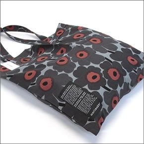マリメッコ SILVER MEDAL BAG 062420 100 D MINI-UNIKKO ミニウニッコ柄 ファブリック トートバッグ  エコバッグ