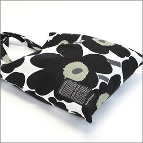 マリメッコ SILVER MEDAL BAG 062420 100 E PIENI UNIKKO ウニッコ柄 ファブリック トートバッグ  エコバッグ