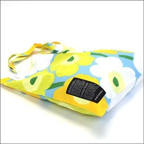 マリメッコ SILVER MEDAL BAG 062420 100 H PIENI UNIKKO ウニッコ柄 ファブリック トートバッグ  エコバッグ