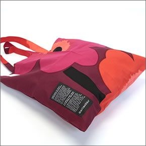 マリメッコ SILVER MEDAL BAG 062420 100 J UNIKKO ウニッコ柄 ファブリック トートバッグ  エコバッグ