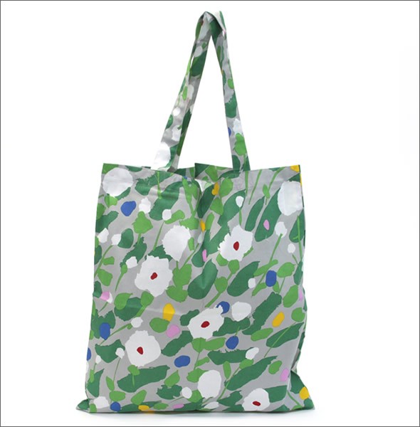 マリメッコ SILVER MEDAL BAG 062420 162 C Spring/summer フラワーモチーフ ファブリック トートバッグ  エコバッグ