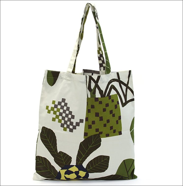 マリメッコ SILVER MEDAL BAG 062420 162 D Spring/summer 植物モチーフ ファブリック トートバッグ  エコバッグ