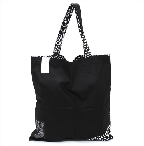 マリメッコ SILVER MEDAL BAG 062420 910 E black/white FOKUS フォクス（焦点） ドット柄 ファブリック トートバッグ  エコバッグ