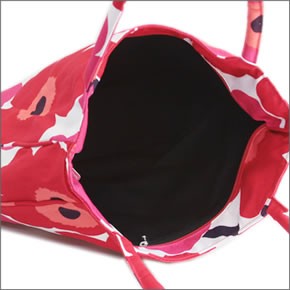 マリメッコ PAPAVER PIENI UNIKKO 042631 001 33152 white/red ウニッコ柄 コットンキャンバス ショルダー・トートバッグ
