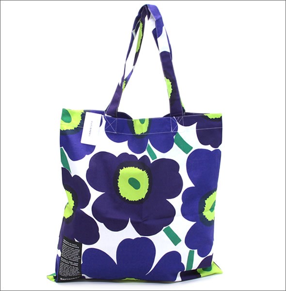 マリメッコ SILVER MEDAL BAG 062420 100 L PIENI UNIKKO ウニッコ柄 ファブリック トートバッグ エコバッグ