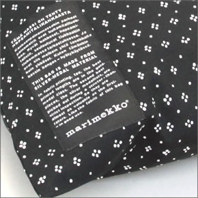 マリメッコ SILVER MEDAL BAG 062420 910 F Muija ムイヤ ドット・小花モチーフ ファブリック トートバッグ エコバッグ