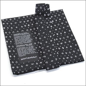 マリメッコ SILVER MEDAL BAG 062420 910 F Muija ムイヤ ドット・小花モチーフ ファブリック トートバッグ エコバッグ