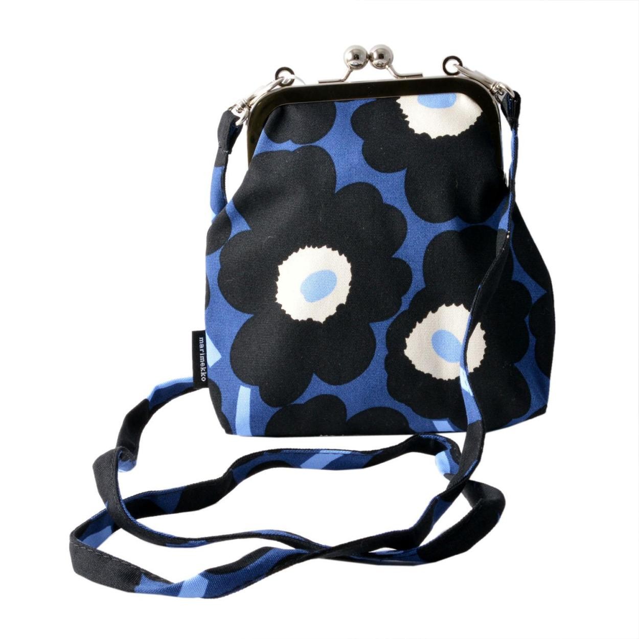マリメッコ marimekko 045120 595 コットンキャンバス がま口 ミニ ショルダーバッグ MINI-UNIKKO PIENI KUKKARO
