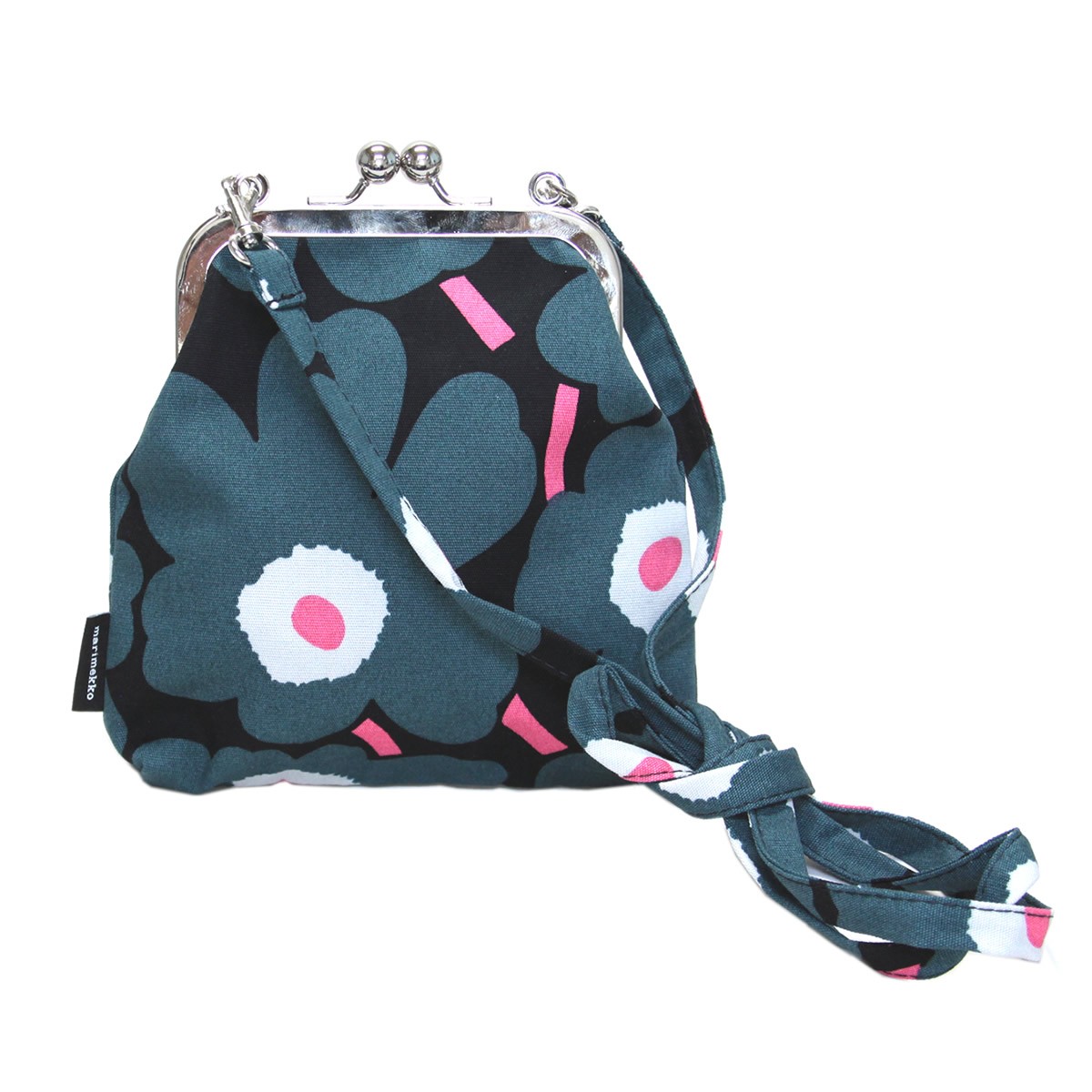 マリメッコ marimekko 045171 963 コットンキャンバス がま口 ミニ ショルダーバッグ ROOSA MINI UNIKKO