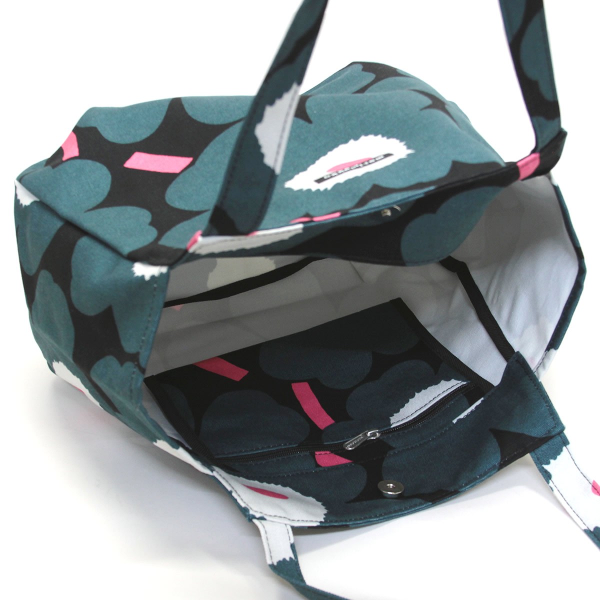 マリメッコ marimekko 045173 963 コットンキャンバス ショルダー・トートバッグ HUVITAR PIENI UNIKKO