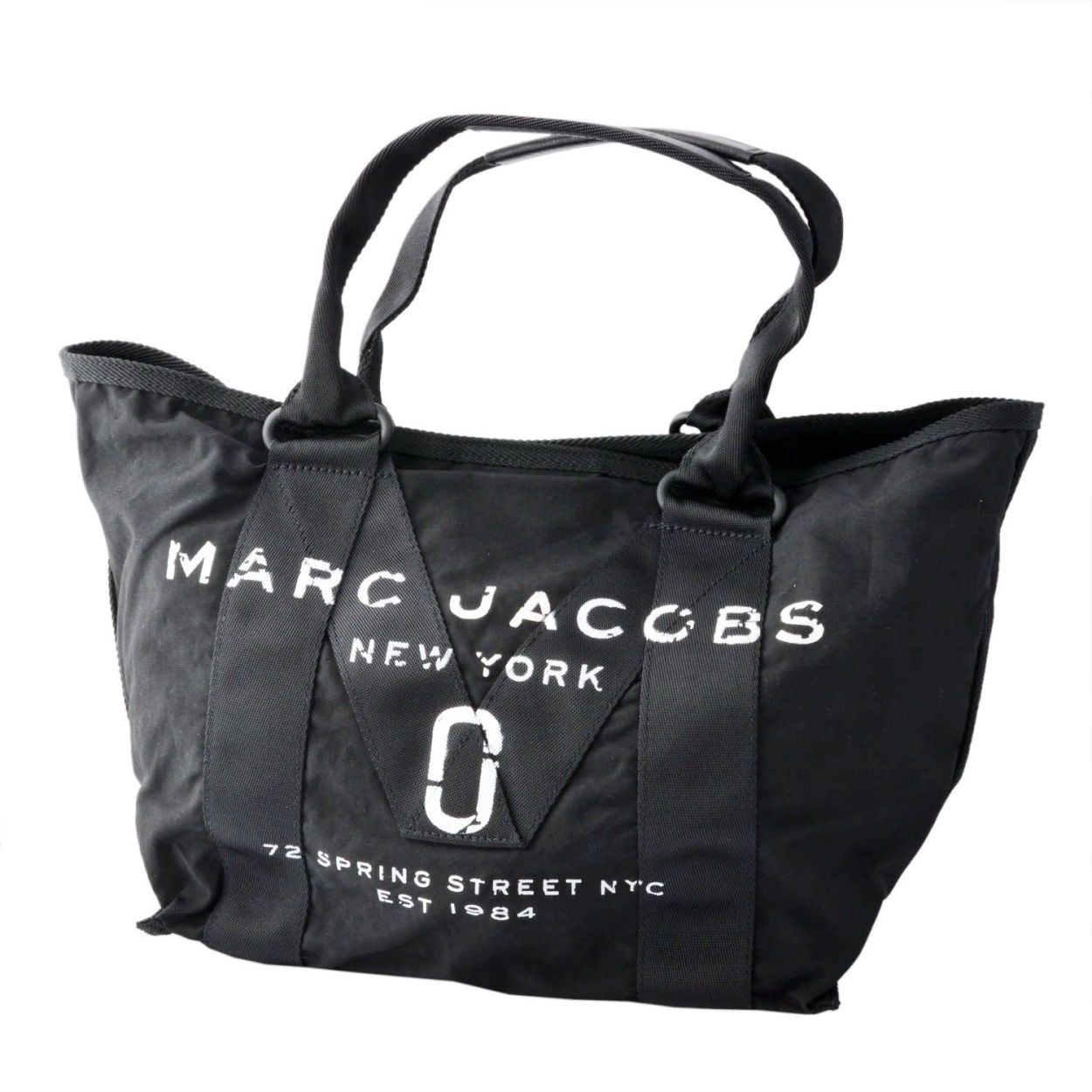 マークジェイコブス MARC JACOBS M0011222-001 Black ミリタリーロゴプリント トートバッグ スモール A4サイズ対応 New Logo Tote Small