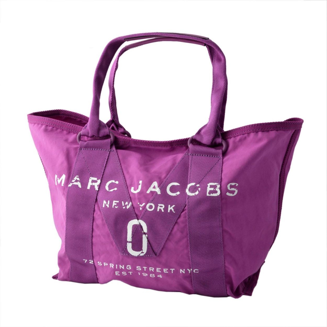 マークジェイコブス MARC JACOBS M0011222-533 Lilac ミリタリーロゴプリント トートバッグ スモール A4サイズ対応 New Logo Tote Small
